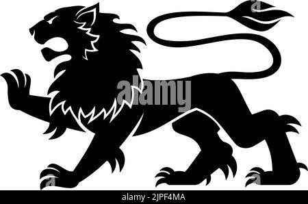 lion silhouette rampant