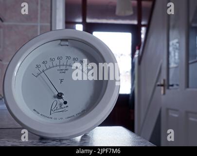 Effects on domestic households, increasing energy costs and onset of colder winter weather, UK Stock Photo