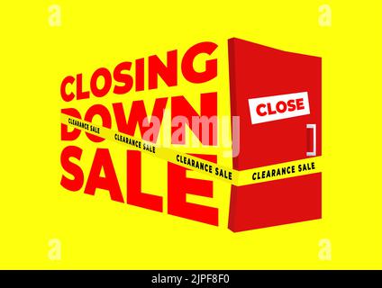 Closing down sale, Clearance sale banner template. Stock Vector