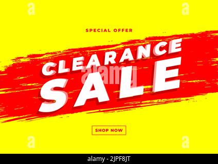 Special offer Clearance sale banner template. Stock Vector