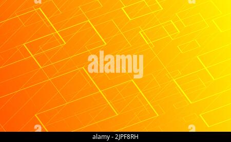 Abstract lines on yellow background. Technology and connection concept. Technology connection digital data and big data concept. Stock Vector