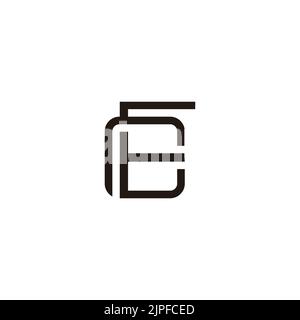letter fc simple linked logo vector Stock Vector
