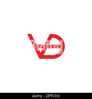 letter vd simple motion line logo vector Stock Vector