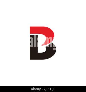 letter lb curves motion logo vector Stock Vector
