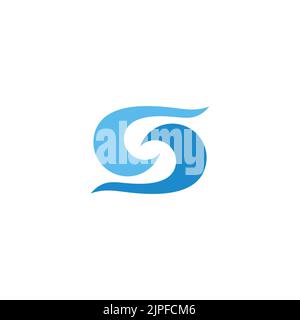 letter s curves waves symbol logo vector Stock Vector