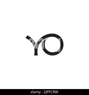 letter vo circle geometric logo vector Stock Vector