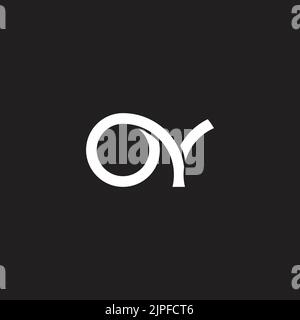 letter oy circle loop logo vector Stock Vector