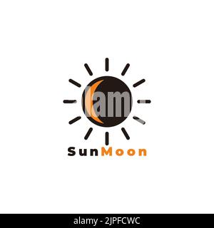 sun moon night day 24 hour symbol vector Stock Vector