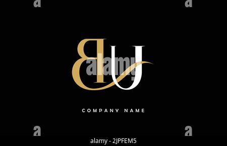 BU, UB Abstract Letters Logo Monogram Stock Vector