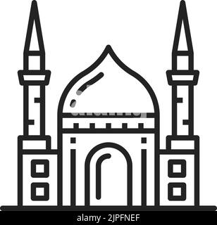 Flat mosque house Islamic Middle East architecture Stock Vector Image ...