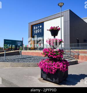 Rhyl, UK: Aug 11, 2022: The 1891 Restaurant and Bar is located in the Pavilion Theatre complex on the promenade Stock Photo