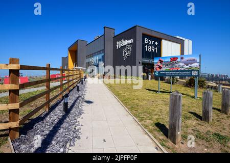 Rhyl, UK: Aug 11, 2022: The 1891 Restaurant and Bar is located in the Pavilion Theatre complex on the promenade Stock Photo