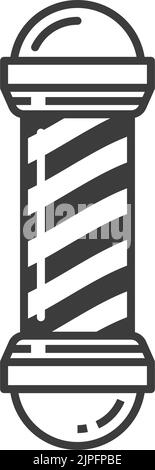 barber pole line icon, outline symbol, vector illustration, concept ...