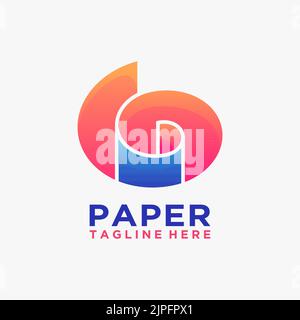 Creative paper logo design Stock Vector