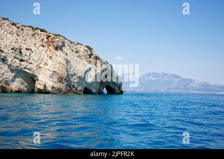 Rock formations on Zakynthos Island in Greece Stock Photo - Alamy