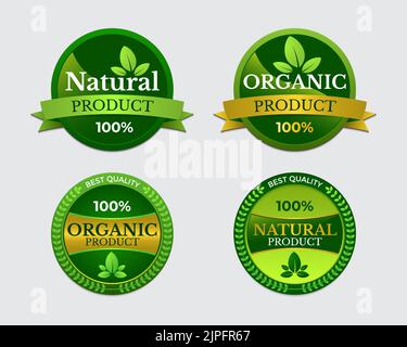 Set of organic badges and labels Stock Vector Image & Art - Alamy