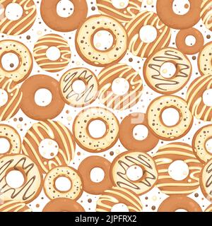 Sweet donut pattern cartoon vector. Candy food Stock Vector