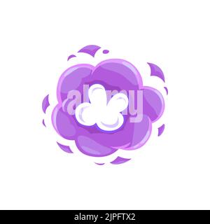 Radiation burst sign, atomic radioactive crash isolated bomb burst power demolition. Vector air bomb explosion mushroom clouds, exploding dynamite or nuclear boom effects. Ui game design element Stock Vector