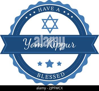 Yom Kippur Celebration Hand Drawn Cartoon Flat Illustration to Day of Atonement in Judaism on Background Design Stock Vector