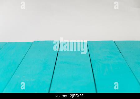 Blue Wooden board.Time-worn planks in turquoise color.Perfect background for your design. Stock Photo