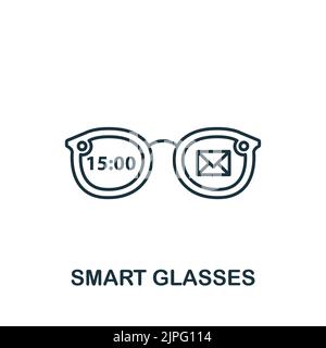 Smart Glasses icon. Line simple icon for templates, web design and infographics Stock Vector
