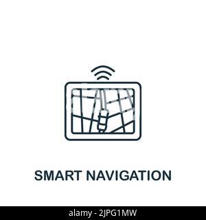 Smart Navigation icon. Line simple icon for templates, web design and infographics Stock Vector