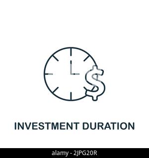 Investment Duration icon. Line simple icon for templates, web design and infographics Stock Vector