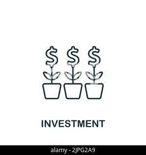 Investment icon. Line simple icon for templates, web design and infographics Stock Vector