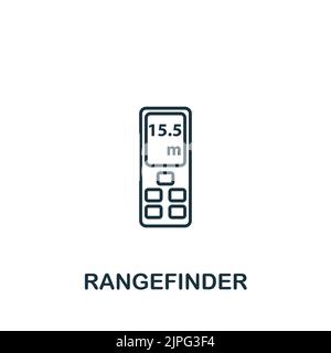 Rangefinder icon. Line simple Measuring icon for templates, web design and infographics Stock Vector