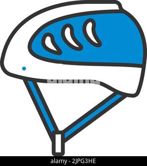 Climbing Helmet Icon. Editable Bold Outline With Color Fill Design. Vector Illustration. Stock Vector