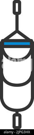 Alpinist Step Ladder Icon. Editable Bold Outline With Color Fill Design. Vector Illustration. Stock Vector