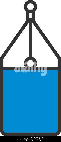 Alpinist Bucket Icon. Editable Bold Outline With Color Fill Design. Vector Illustration. Stock Vector