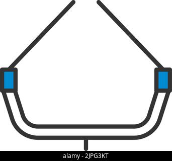 Alpinist Seat Icon. Editable Bold Outline With Color Fill Design. Vector Illustration. Stock Vector