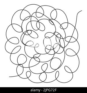 Hand drawn doodle scribble chaos path messy lines Stock Vector