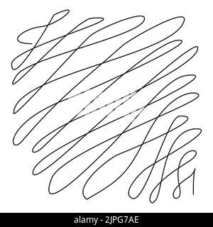 Hand drawn doodle scribble chaos path messy lines Stock Vector