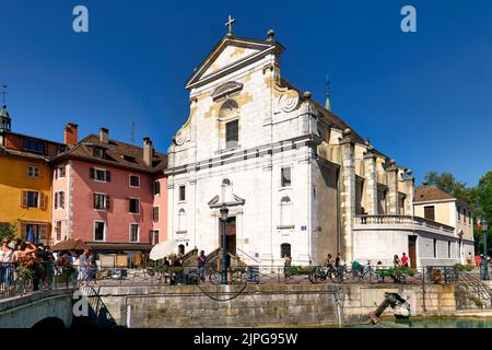 Annecy Haute Savoie France. Saint Francis de Sales church Stock Photo