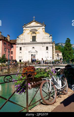 Annecy Haute Savoie France. Saint Francis de Sales church Stock Photo