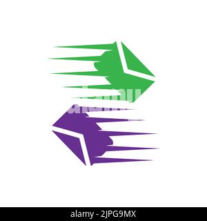 Letter S Mail Logo. Simple illustration of express air mail logo for web. Stock Vector