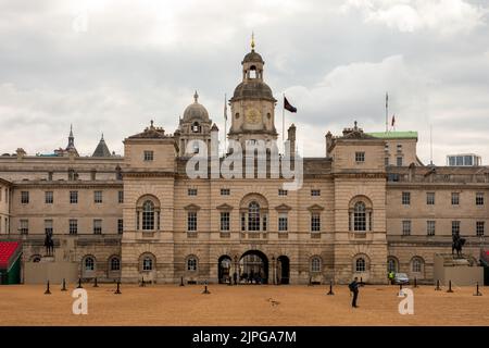 The household cavalry and horse guards parade ground in London Stock Photo