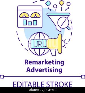 Remarketing advertising concept icon Stock Vector