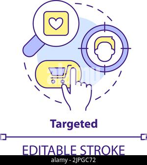 targeted advertising color icon vector sign illustration Stock Vector ...