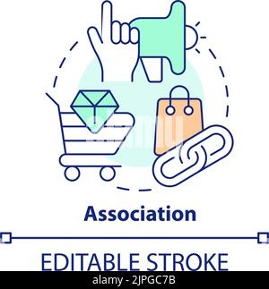 Association concept icon Stock Vector