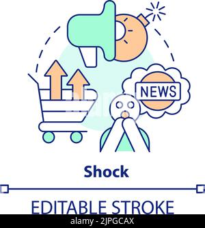 Shock concept icon Stock Vector