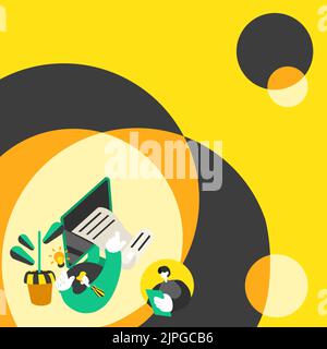 Businessman Thinking About New Ideas And Copying File, Businesswoman Holding Document. Man Assuming Recent Updates And Making Copy, Woman Taking Notes Stock Vector