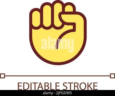 Riot fist pixel perfect RGB color icon Stock Vector
