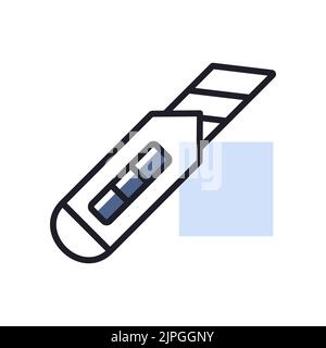 Construction utility knife vector icon. Construction, repair and building. Graph symbol for your web site design, logo, app, UI Stock Vector