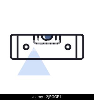 Bubble level vector icon. Construction, repair and building. Graph symbol for your web site design, logo, app, UI Stock Vector