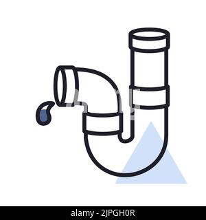 Plumbing pipes vector icon. Construction, repair and building. Graph symbol for your web site design, logo, app, UI Stock Vector