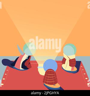 Abstract Brainstorming Problem Solutions, Careful Thinking Concept, Critical Logical Reasoning, Solving Puzzle Ideas, Creative Designs, Breakthrough Stock Vector