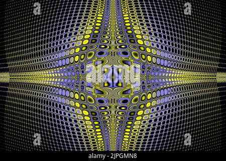 bright abstract geometric yellow-blue pattern of squares, background, design Stock Photo